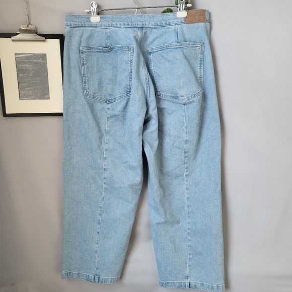 Madewell The Emmett Wide-Leg Crop Jean Welt Pocket Edition Kieran Wash 31 - Picture 3 of 16